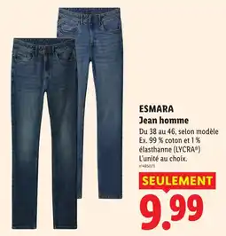 Lidl ESMARA Jean homme offre