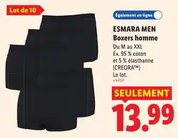 Lidl ESMARA MEN Boxers homme offre