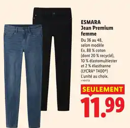 Lidl ESMARA Jean Premium femme offre