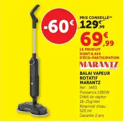 Hyper U MARANTZ BALAI VAPEUR ROTATIF offre