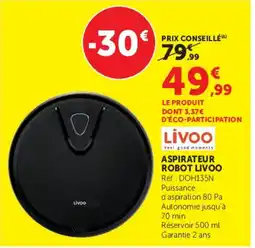Hyper U Livoo Aspirateur robot offre