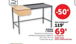 Hyper U Bureau 1 tiroir offre
