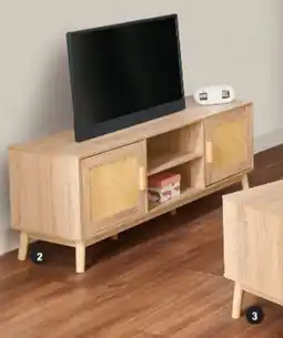 Hyper U Meuble tv cannage 2 portes offre