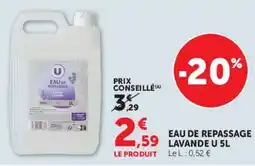 Hyper U U EAU DE REPASSAGE offre