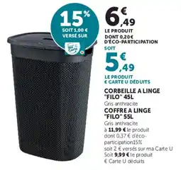 Hyper U CORBEILLE A LINGE "FILO" offre