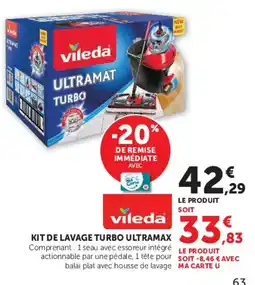 Hyper U Vileda Kit de lavage turbo ultramax offre