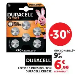 Hyper U DURACELL CR2032 offre