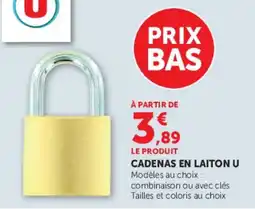 Hyper U U CADENAS EN LAITON offre