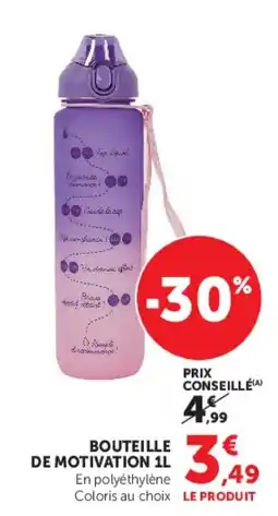Hyper U BOUTEILLE DE MOTIVATION 1L offre