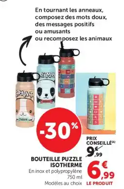 Hyper U BOUTEILLE PUZZLE ISOTHERME offre