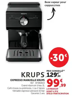 Hyper U KRUPS EXPRESSO MANUELLE KRUPS offre
