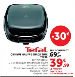 Hyper U Tefal Croque Gaufre Snack Time offre