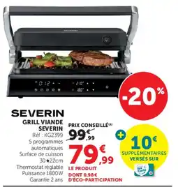 Hyper U SEVERIN GRILL VIANDE offre