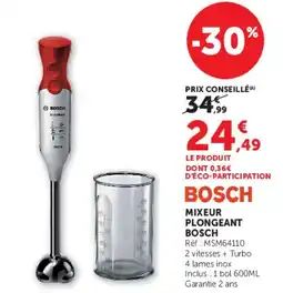 Hyper U BOSCH MIXEUR PLONGEANT offre