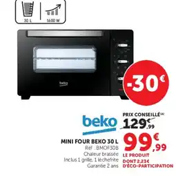 Hyper U beko MINI FOUR BEKO 30 L offre