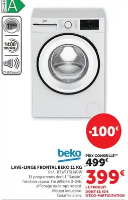 Hyper U Beko Lave-linge frontal 11 kg offre