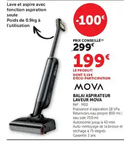Hyper U MOVA BALAI ASPIRATEUR LAVEUR MOVA offre