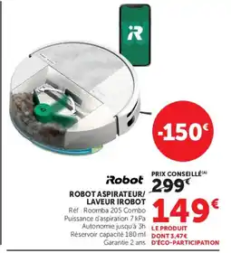 Hyper U iRobot ROBOT ASPIRATEUR/LAVEUR IROBOT offre
