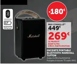 Hyper U Marshall ENCEINTE PORTABLE BLUETOOTH offre