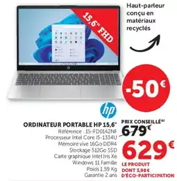 Hyper U HP ORDINATEUR PORTABLE 15,6" offre
