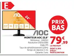 Hyper U AOC MONITEUR AOC 23,8" offre