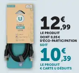 Hyper U U CÂBLE HDMI 1,5 M offre