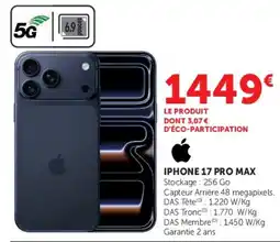 Hyper U Apple iPhone 17 Pro Max offre