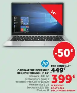 Hyper U HP ORDINATEUR PORTABLE RECONDITIONNE offre