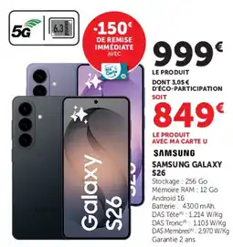 Hyper U SAMSUNG SAMSUNG GALAXY S26 offre