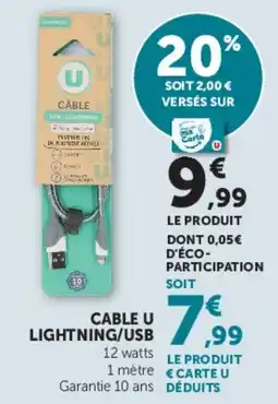 Hyper U U CABLE offre