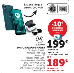 Hyper U motorola MOTOROLA G06 POWER offre