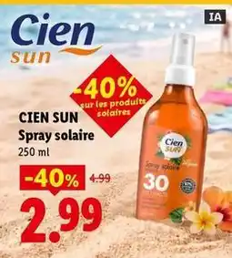 Lidl Cien - spray solaire offre