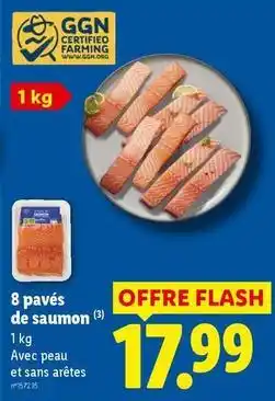 Lidl Flash - 8 pavés de saumon offre