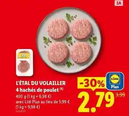 Lidl Lidl - 4 hachés de poulet offre