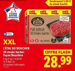Lidl Bel - 20 steaks hachés façon bouchère offre