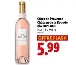 Lidl Château - côtes de provence bio 2025 aop offre