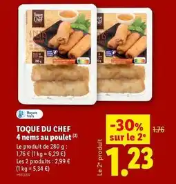 Lidl Chef - 4 nems au poulet offre