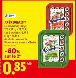 Lidl Apérivrais - provence ou saveurs d'italie offre