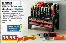 Norma Kraft - set de tournevis et embouts, 100 pièces offre