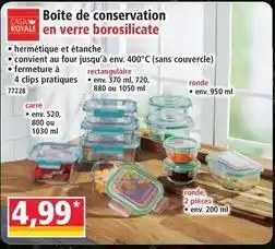 Norma Casa - boîte de conservation en verre borosilicate offre