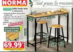 Norma Norma - table haute avec 2 tabourets offre