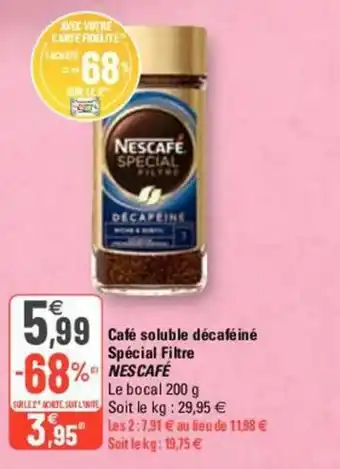 G20 Café soluble Décaféiné offre