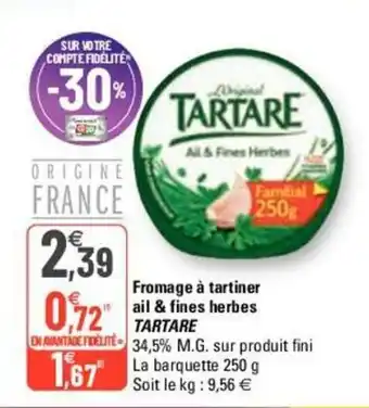 G20 Fromage à Tartiner offre