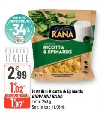 Tortellini Ricotta & Epinards