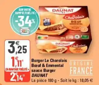 G20 Burger Le Charolais offre