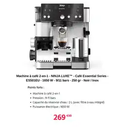 Cdiscount NINJA Machine à café 2-en-1 offre