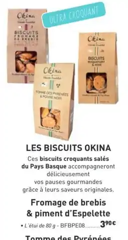 Comtesse du Barry Okina Biscuits Fromage de brebis & piment d'Espelette offre