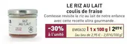 Comtesse du Barry Le riz au lait coulis de fraise offre