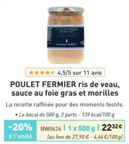 Comtesse du Barry Contesse du Barry POULET FERMIER offre