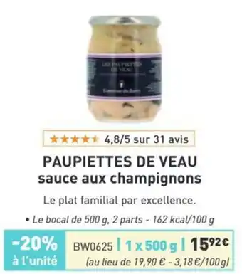 Les Paupiettes de Veau